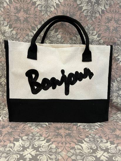 Bonjour Canvas Tote