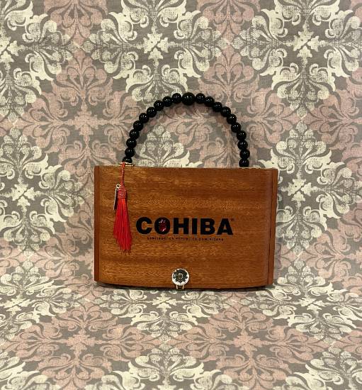 Cohiba Natural Wood Purse