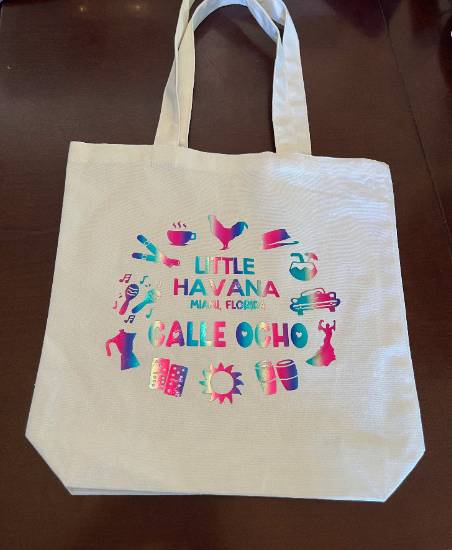 Calle 8 Tote Bag in white