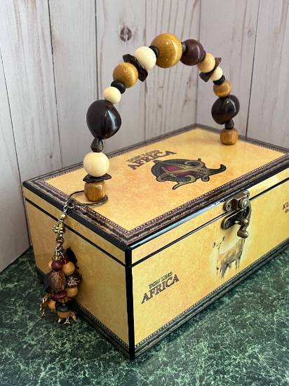 Africa Cigar Box Purse