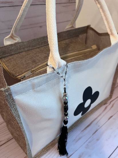 Flower Canvas Tote Bag Small