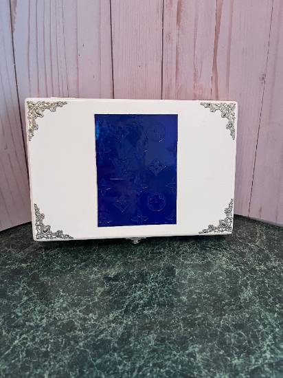 Blue & White Clutch