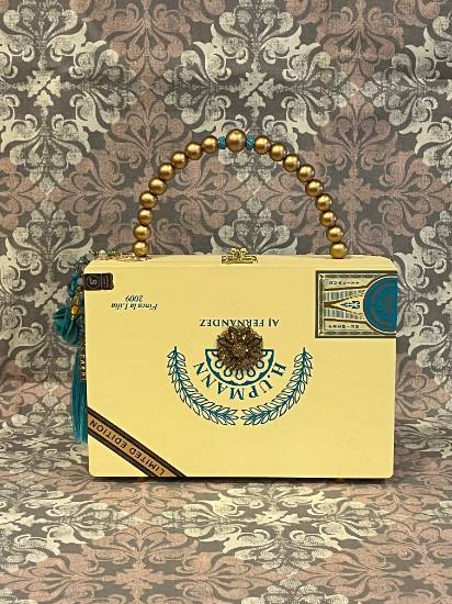 Aqua & Soft Yellow H. Upmann Purse