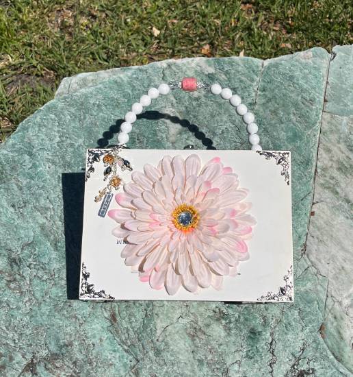 Pink & White Flower Purse